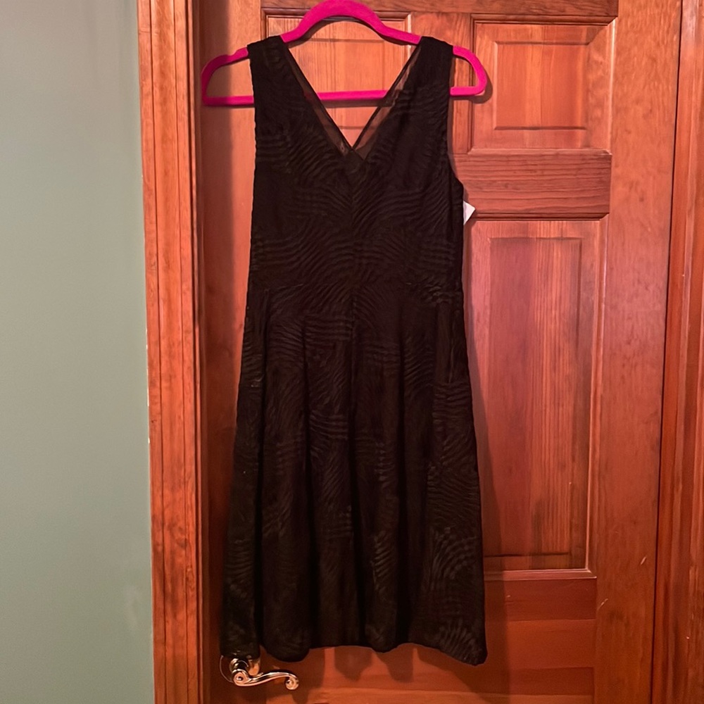 Donna Karan Black Sleeveless Illusion Cocktail Dress NWT - Small